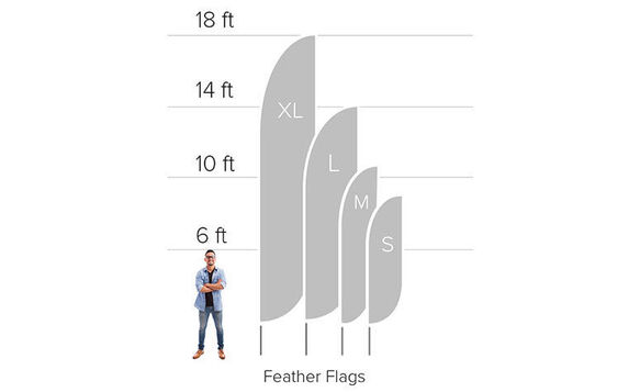 Feather Flag Size Comparison