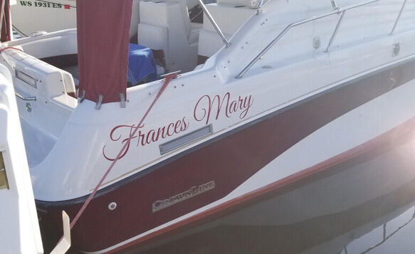 Boat Lettering Red Boad Letters