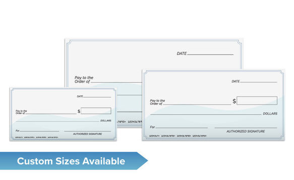 Custom Sizes Giant Checks