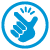 Icon showing a banner grommet and hem