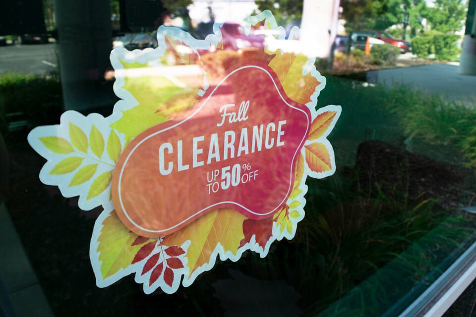 Inside Glass Display Option for Opaque Window Cling