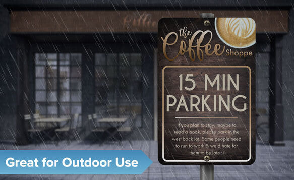 Plastic Sign Parking Outdoor Coffee Shop