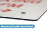 Made from Durable 2mm E-Panel