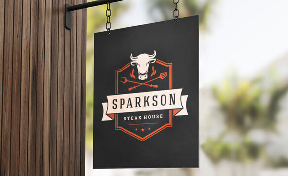 Sparkson Steak House Aluminum Signs