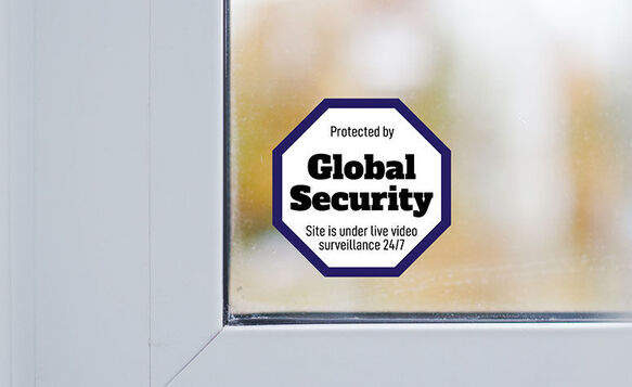 Global Security Opaque Window Decal