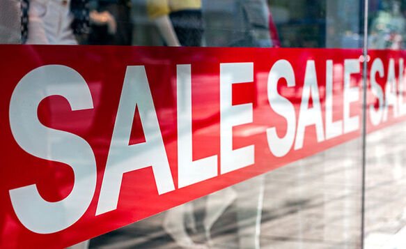 Sale Opaque Window Decal