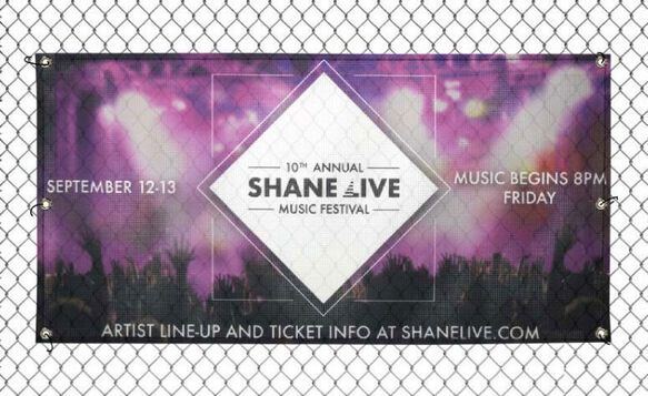 Mesh Fence Banner Music Festival