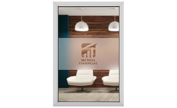 Frosted Window Decal Reverse Cut Vinyl SQS