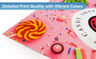 Detailed print quality with vibrant colors