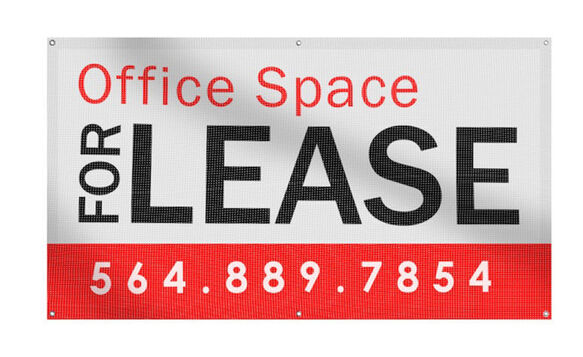 For Lease Vinyl Mesh Banner