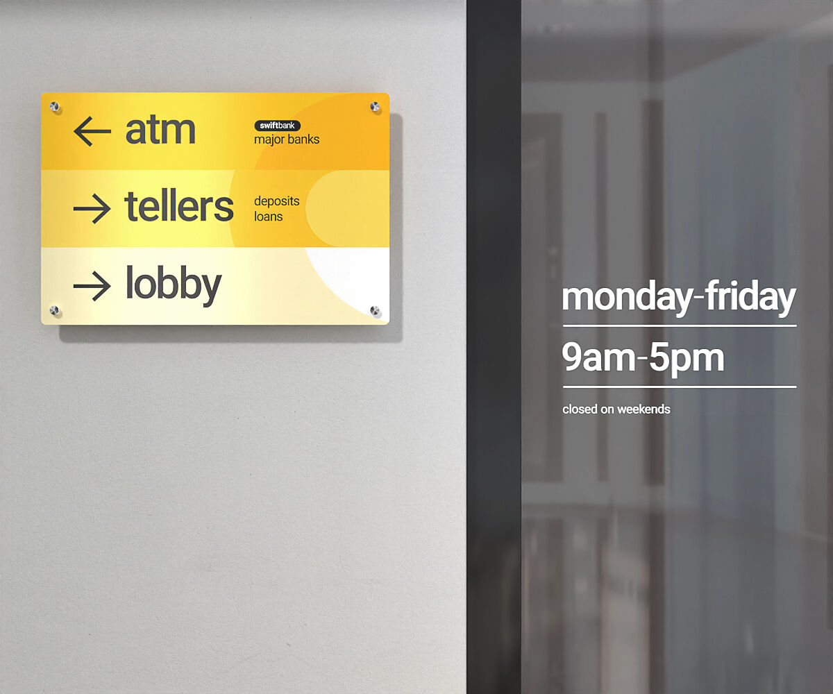 Storefront Direction Signage 