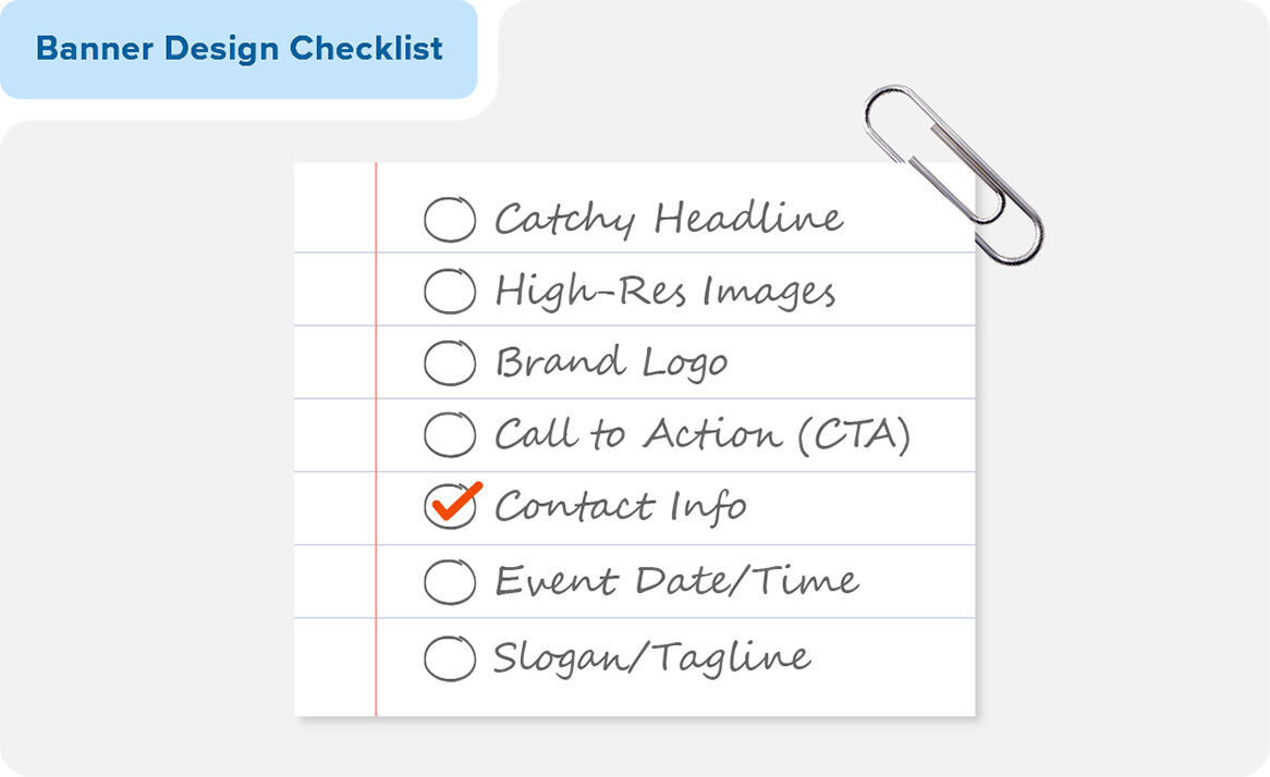 Banner Design Checklist