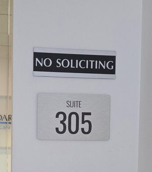 Brushed Aluminum Signs