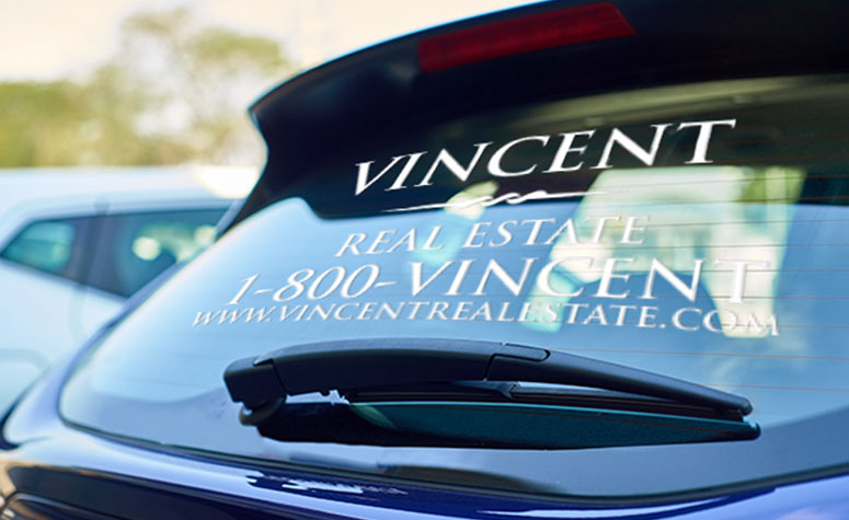 Car and Truck Lettering Back Window Advertising