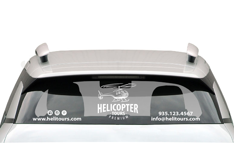 Car and Truck Lettering Back Window One Color