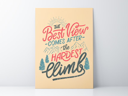 Cardstock poster leaning up against a wall