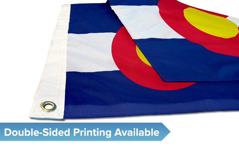 Custom Flag Double Sided Printing Available