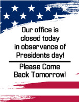 Free Closed for Presidents Day Sign Template (12)